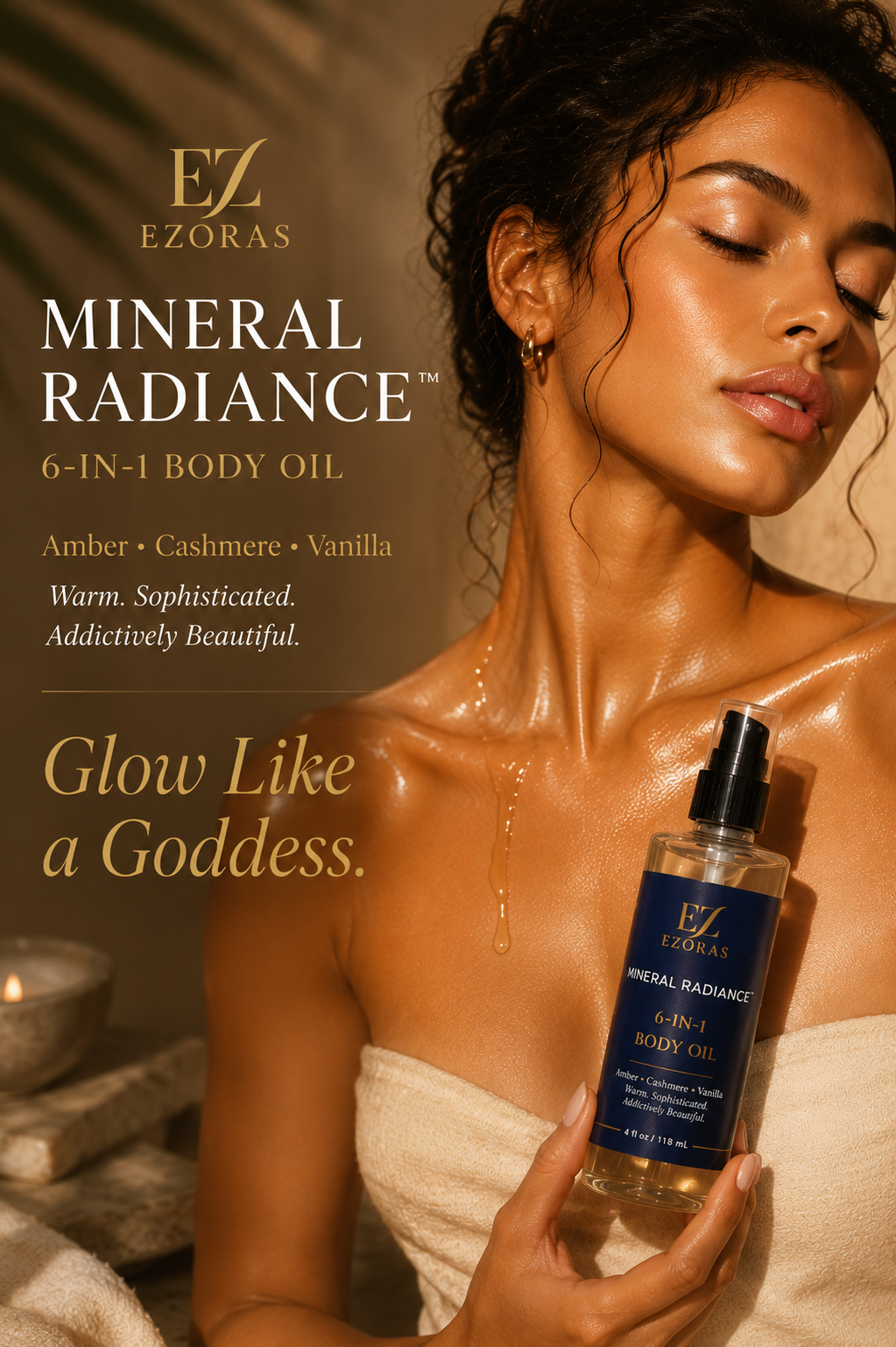 Mineral Radiance 6-in-1 Body Glow Oil | Deeply Replenishing, Fast-Absorbing, Skin-Smoothing