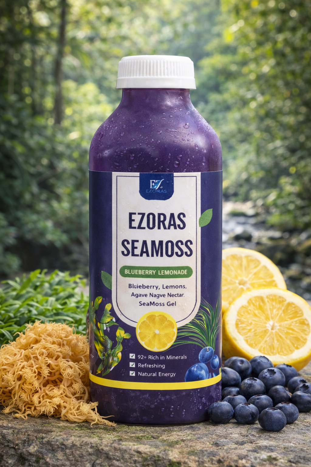 SeaMoss Infused Blueberry Lemonade
