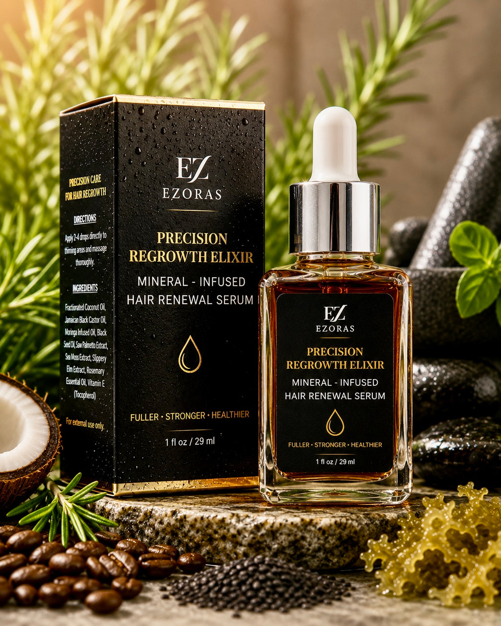EZORAS Precision Regrowth Elixir™ | Hair Growth & Density Oil