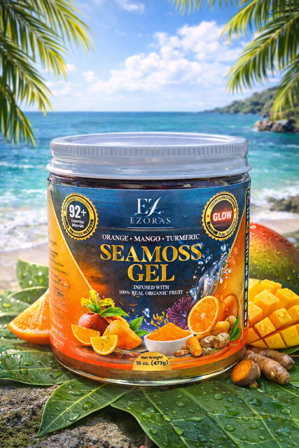 Glow SeaMoss Gel | Orange, Mango & Turmeric