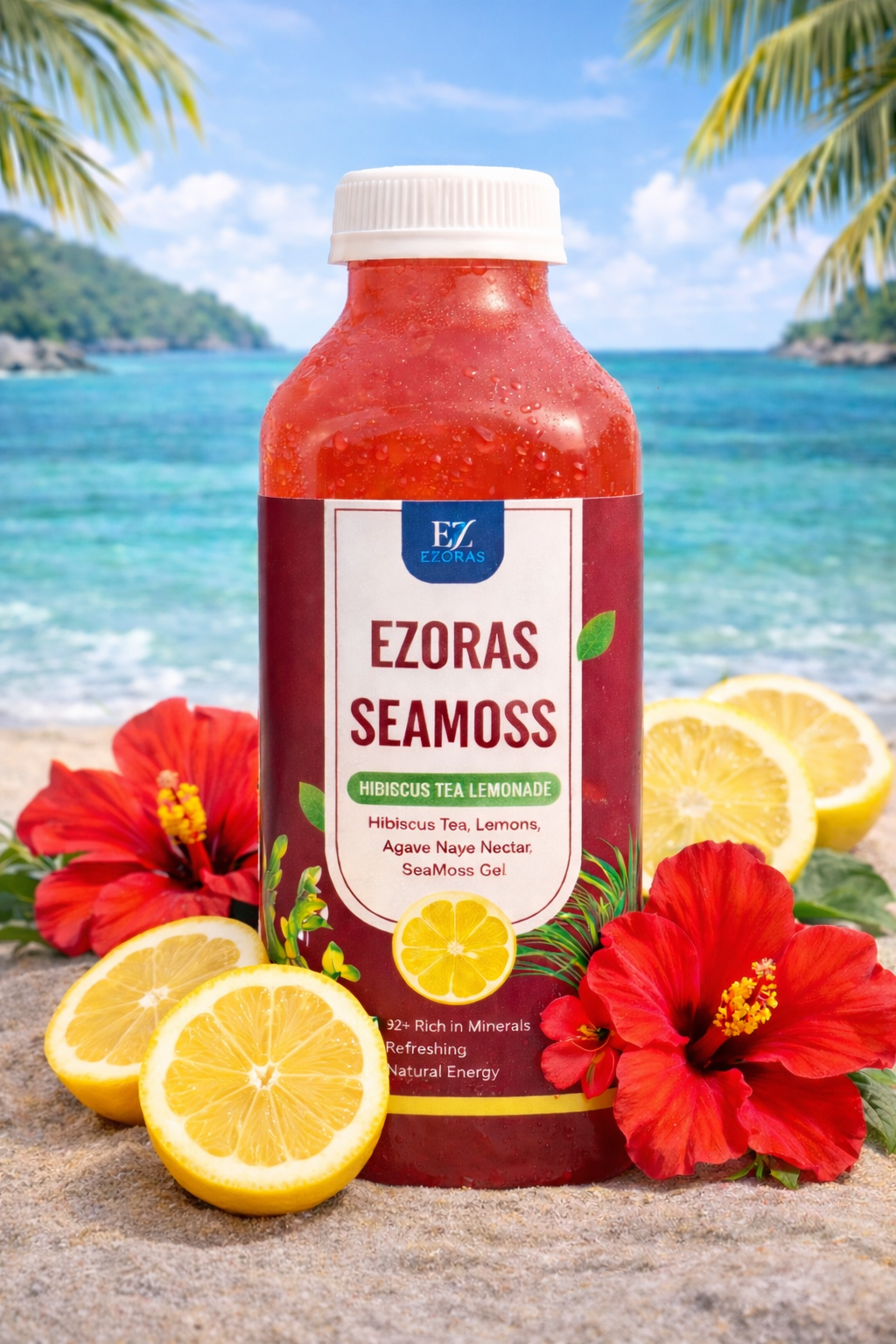 SeaMoss Infused Hibiscus Tea Lemonade