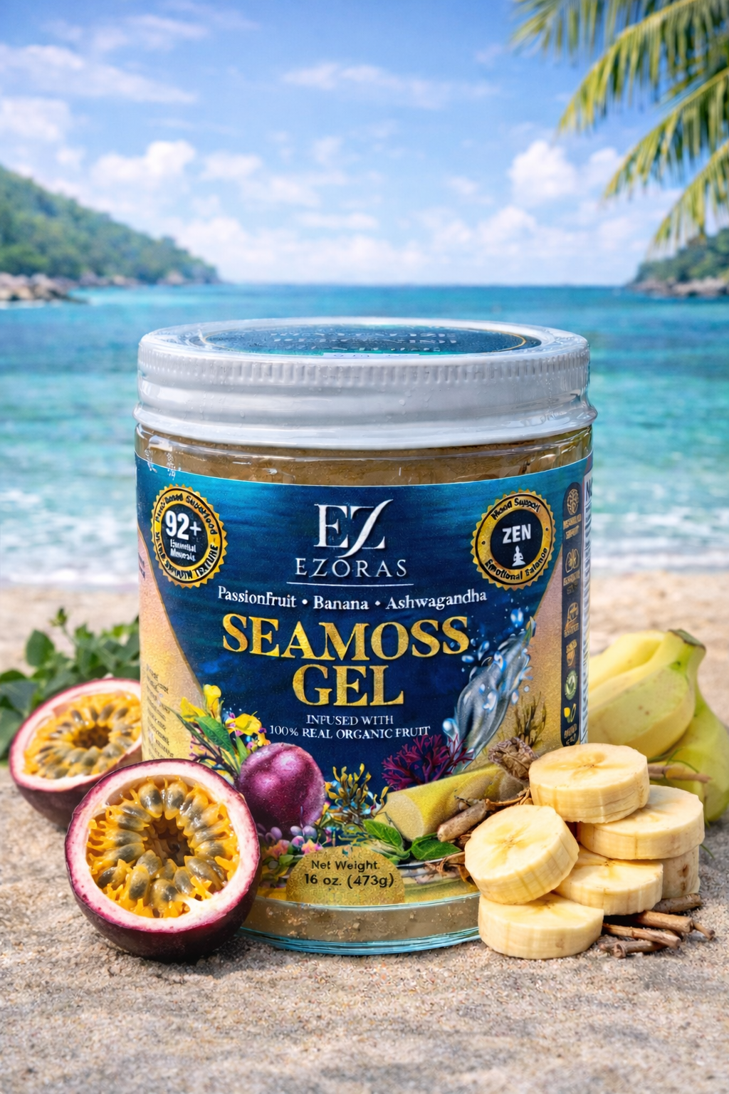 Zen SeaMoss Gel | Passionfruit, Banana & Ashwagandha